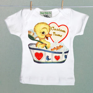 Personalized Baby Duckling Organic Baby Shirt