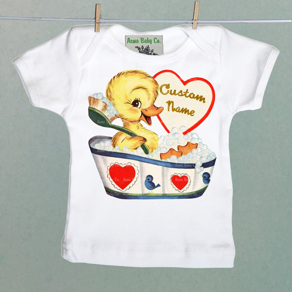 Personalized Baby Duckling Organic Baby Shirt
