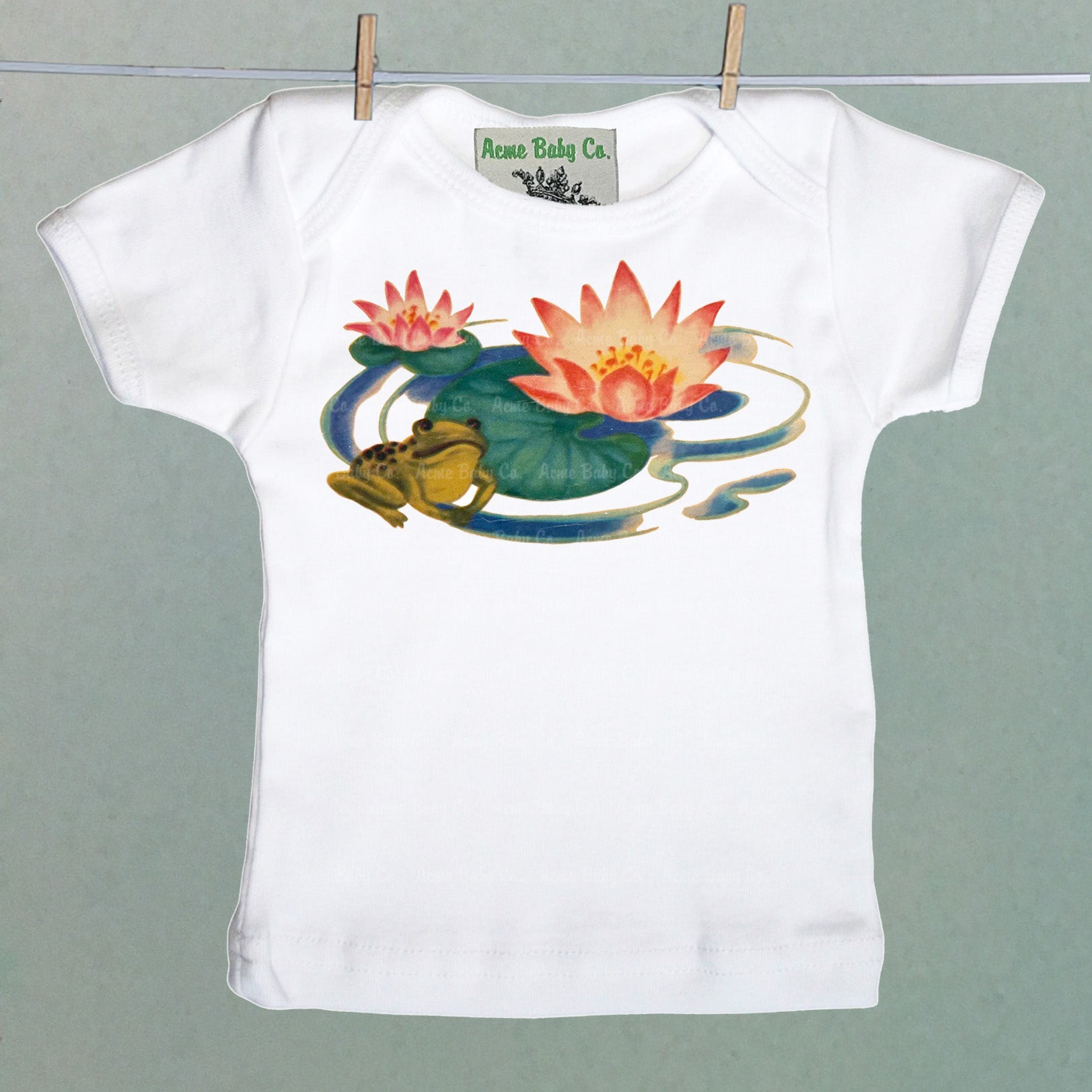 Lotus Frog Organic Baby Shirt