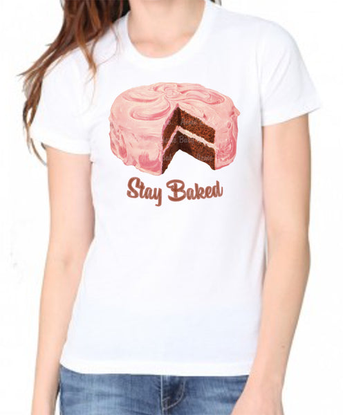 Stay Baked Cake Adult Organic Shirt