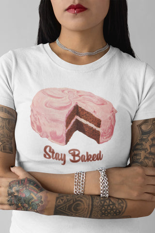 Stay Baked Cake Adult Organic Shirt