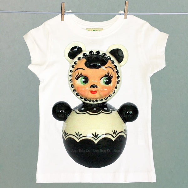 Panda Toy Cap Sleeve Shirt