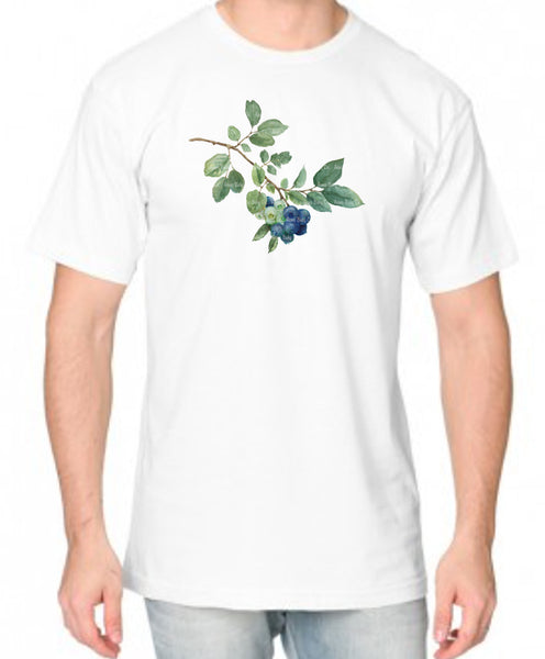 Fresh Blueberries Adult Organic Shirt