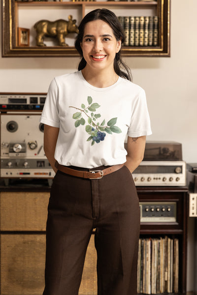 Fresh Blueberries Adult Organic Shirt