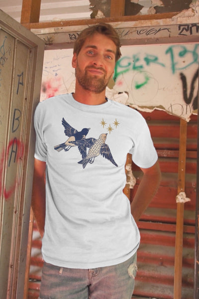 Bluebirds and Stars Adult Organic Shirt