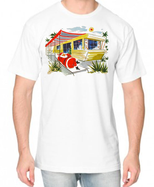 Trailer Santa Adult Organic Shirt