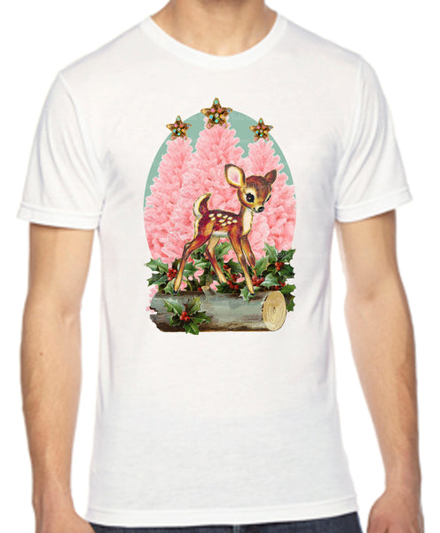 Kitschy Yule Deer Adult Organic Shirt