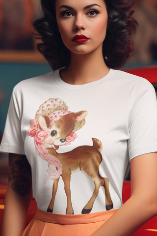 Fawn in Bonnet Adult Organic Shirt