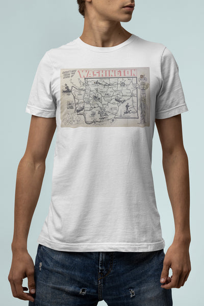 Greetings From Washington Adult Organic Shirt