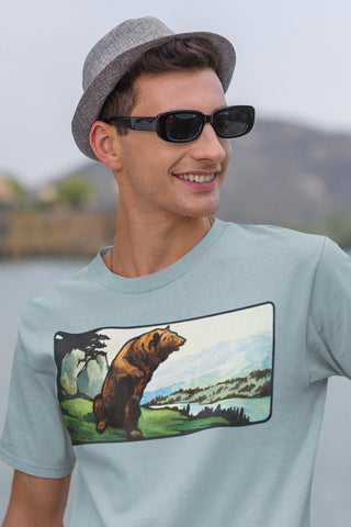 Retro Grizzly Bear Unisex Tee