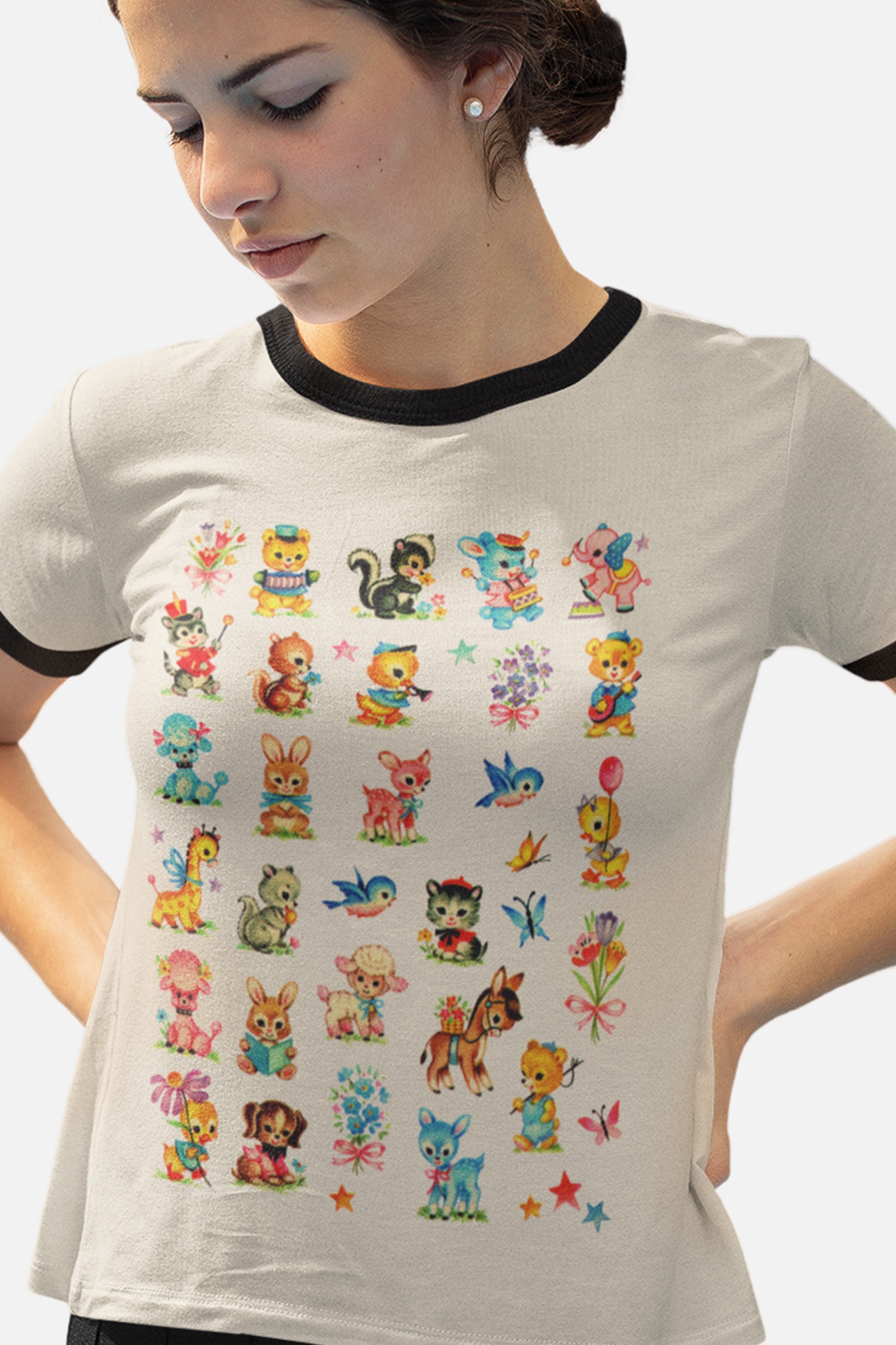 ★2025SS新作★RONRON★PETIT CAT RINGER T SHIRT Baby Animals Unisex Cotton Ringer T-Shirt – Acme Baby Co. LLC