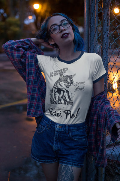 There's Pie! Unisex Cotton Ringer T-Shirt