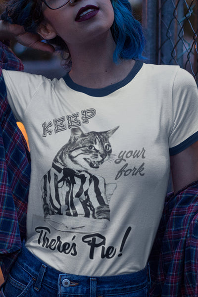 There's Pie! Unisex Cotton Ringer T-Shirt