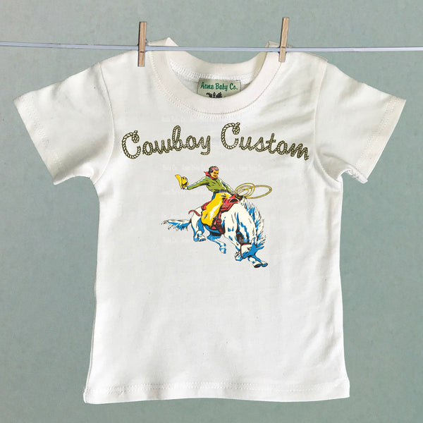 Personalized Bronco Cowboy Organic Children's Shirt