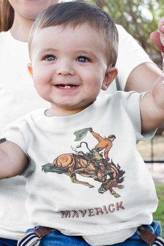 Buckaroo Cowboy Personalized Organic Children's Shirt