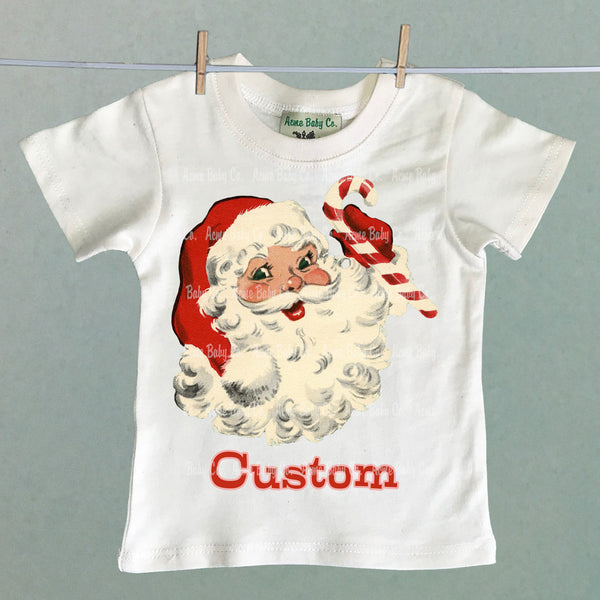 Santa Personalized Organic Children's Shirt