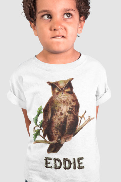 Lovely Owl Personalized Organic Children's Shirt