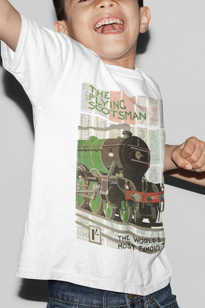 Flying Scotsman Steam Train Organic Children's Shirt