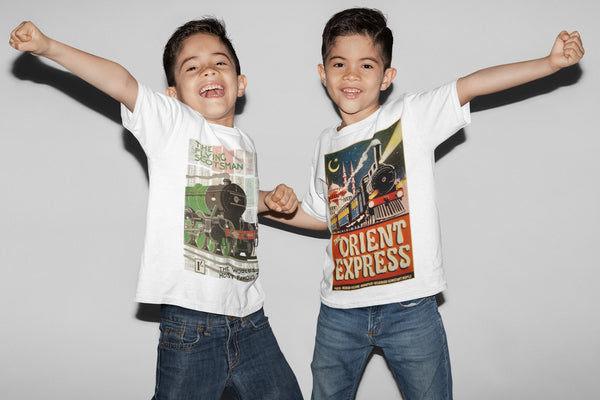 Orient Express Steam Train Organic Children's Shirt