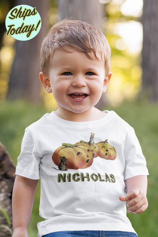 Personalized Halloween Mice Organic Children's Shirt