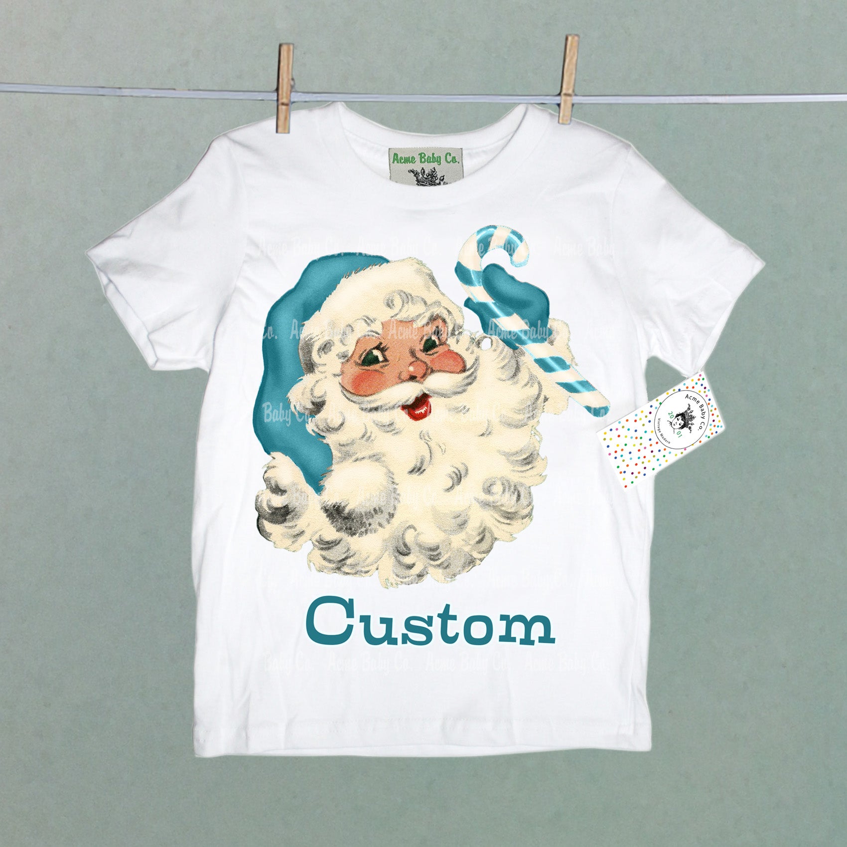 Santa Personalized Organic Children's Shirt