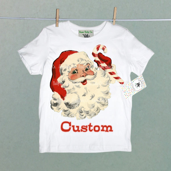 Santa Personalized Organic Children's Shirt