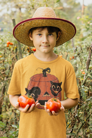 Jack-O-Lantern Black Cats Youth Classic T-Shirt