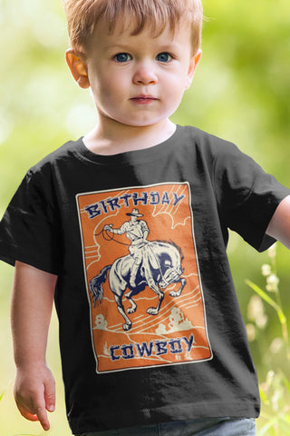 Birthday Cowboy Toddler Short Sleeve Tee
