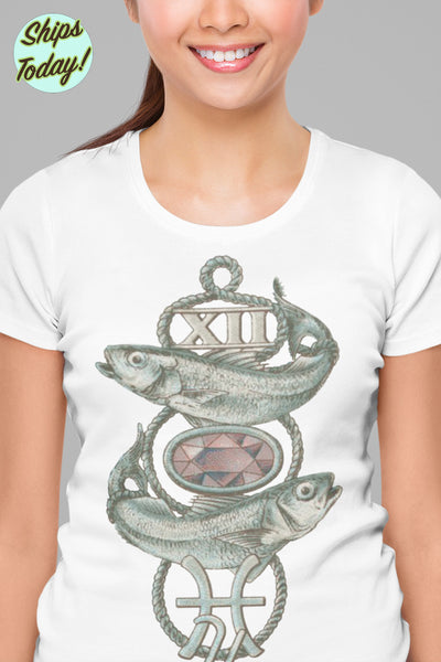 Pisces Zodiac Adult Organic Shirt