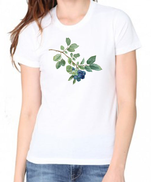 Fresh Blueberries Adult Organic Shirt