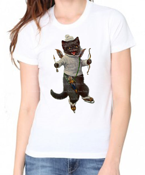 Winter Love Kitten Adult Organic Shirt