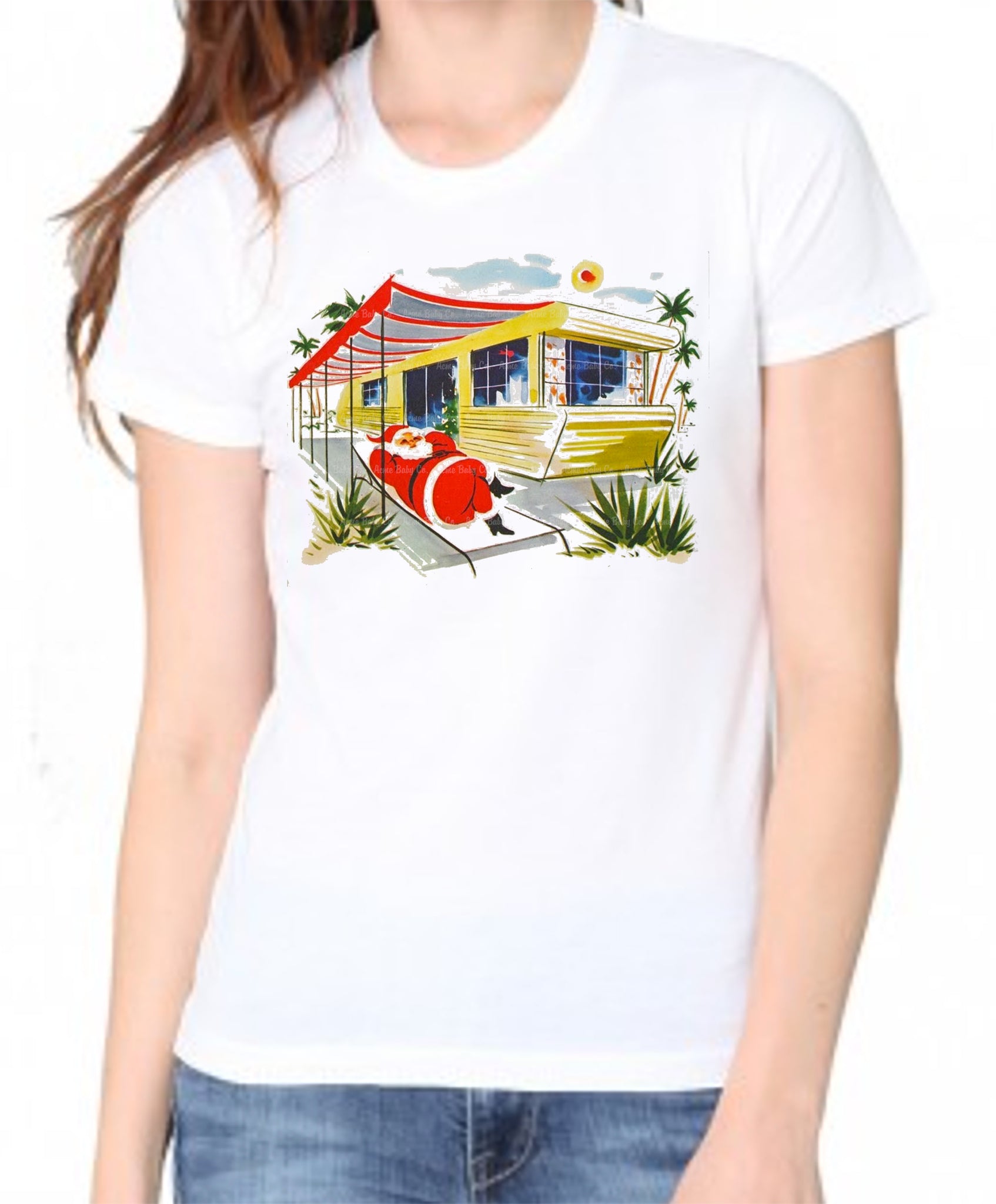 Trailer Santa Adult Organic Shirt