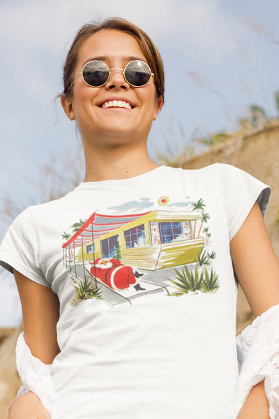 Trailer Santa Adult Organic Shirt
