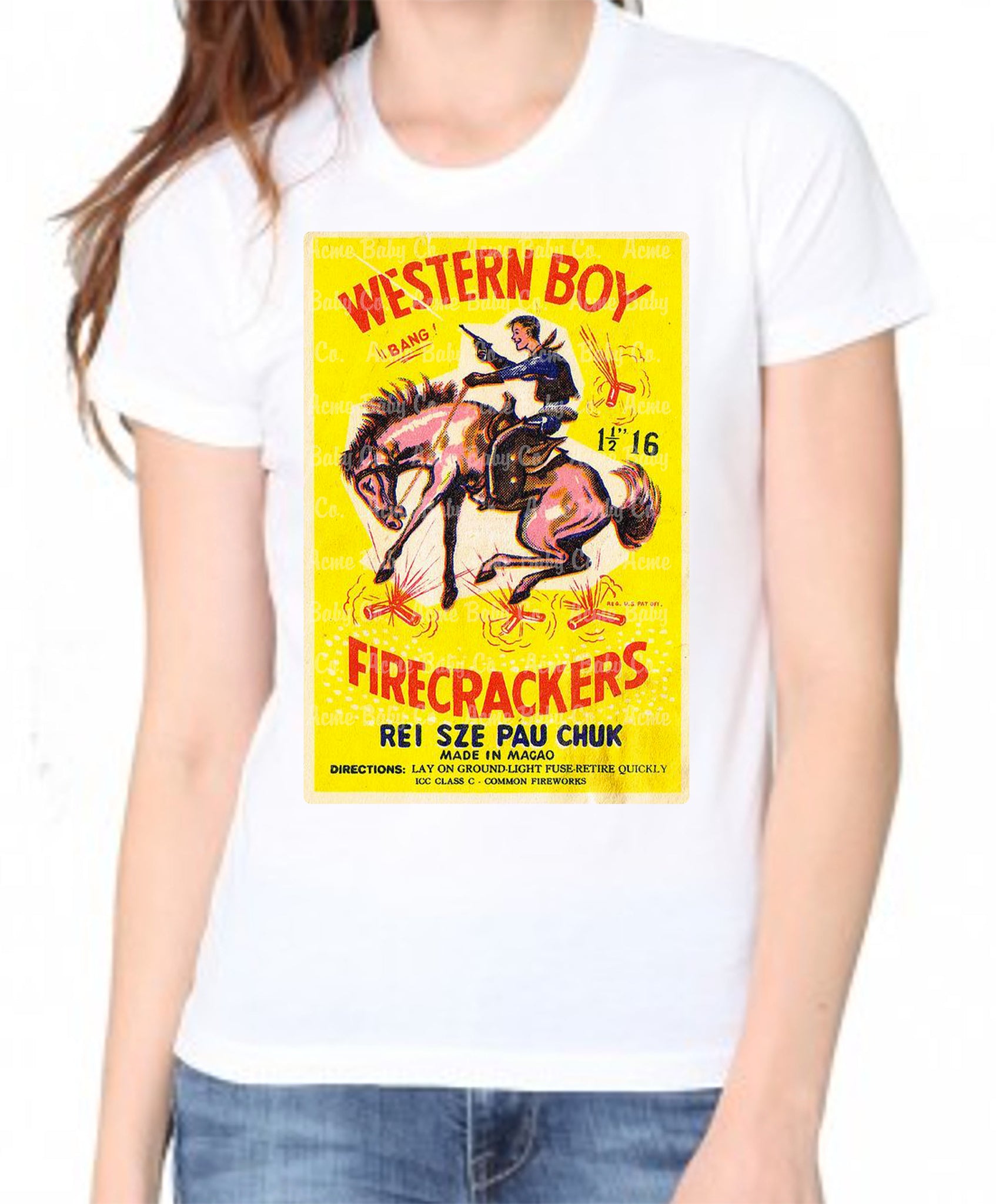 Western Boy Firecrackers Adult Organic Shirt