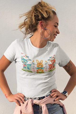 Stars and Flowers Animals Adult Organic Shirt