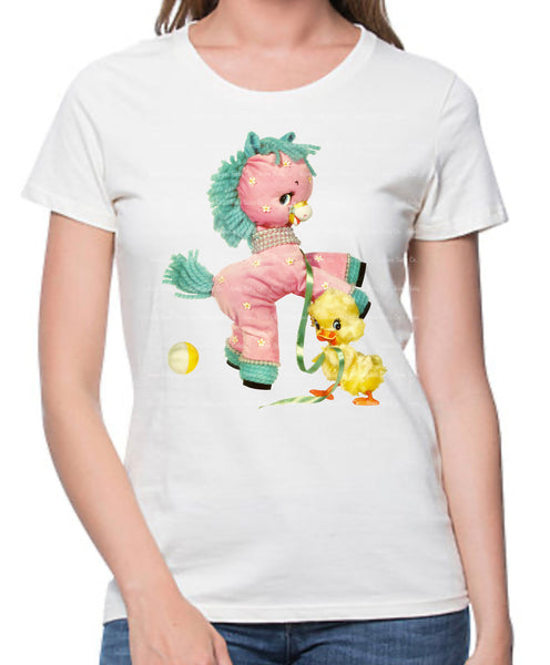 Pink Nursery Pony Adult Organic Shirt