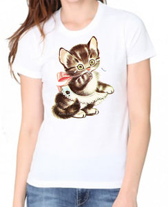 Naughty Kitten Adult Organic Shirt