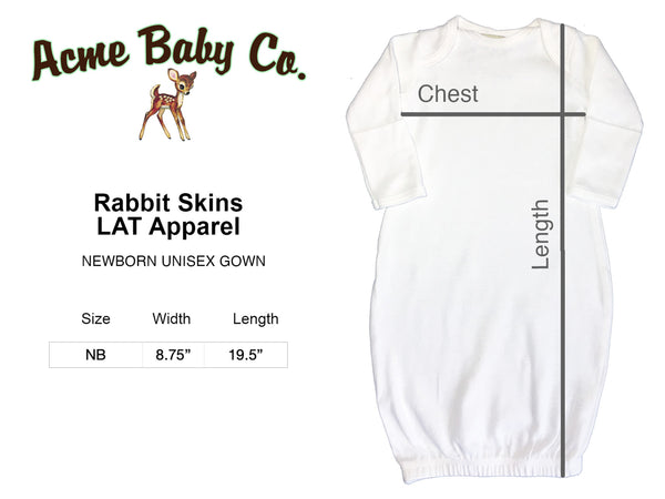 I'm New Here Kitten Baby Sacque Gown