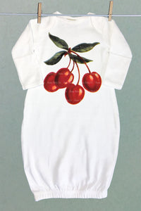 Red Cherries Sacque Gown