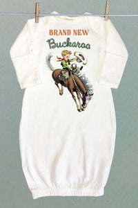 Custom Brand New Buckaroo Baby Sacque Gown