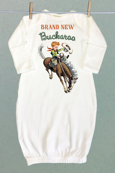 Custom Brand New Buckaroo Baby Sacque Gown
