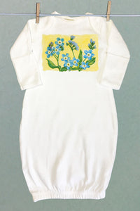 Forget Me Nots Baby Sacque Gown