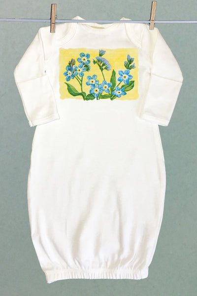 Forget Me Nots Baby Sacque Gown