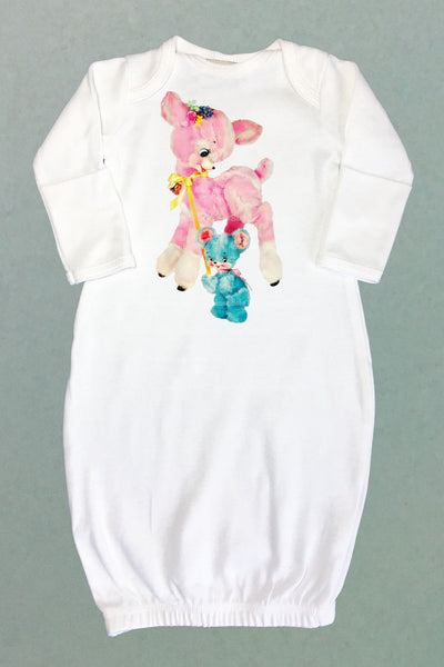 Kitschy Cute Deer Sacque Gown
