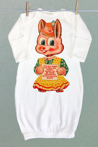 Marshmallow Bunny Sacque Gown