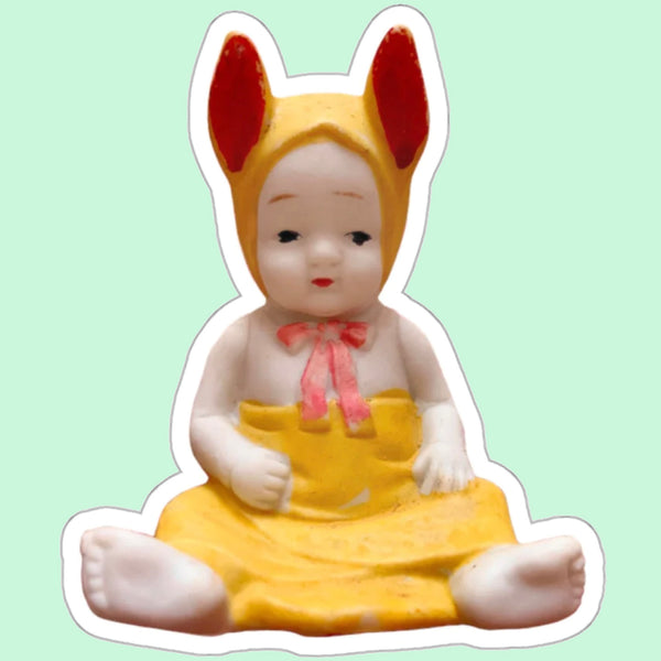 Bisque Bunny Baby Die-Cut Sticker