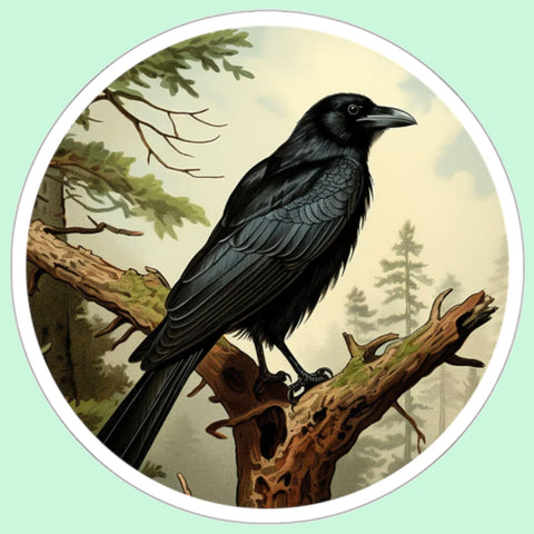 Beautiful Crow Die-Cut Sticker