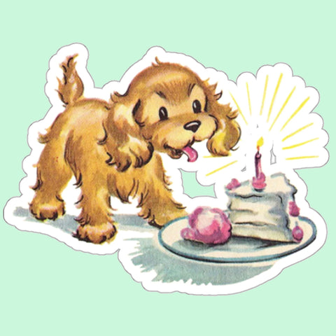 Party Puppy Die-Cut Sticker