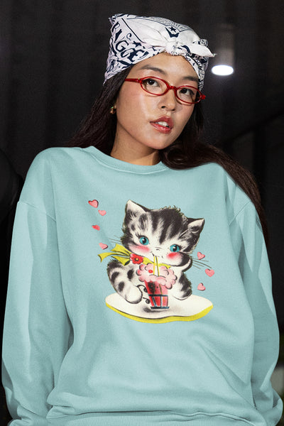 Little Soda Shop Kitten Unisex Sweatshirt
