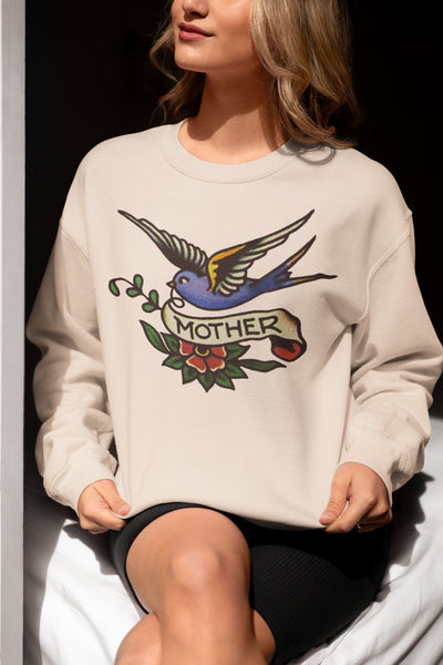 Mother Tattoo Bird Unisex Sweatshirt